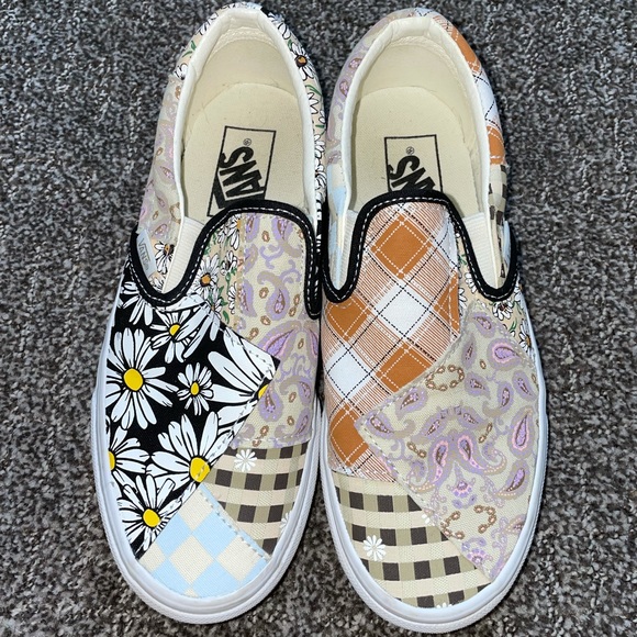 Vans Shoes - Vans meadow patchwork class slip ons
